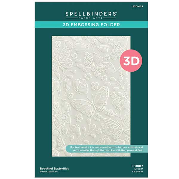 Spellbinders Beautiful Butterflies 3D Embossing Folder
