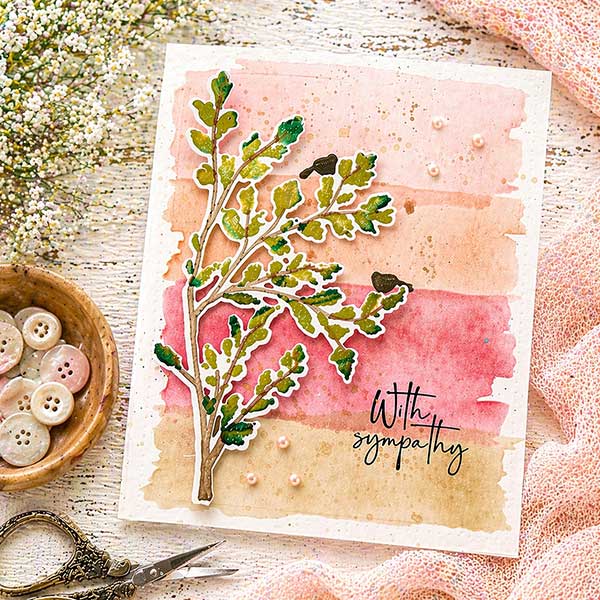 Papertrey Ink Brushstrokes Stencil Collection