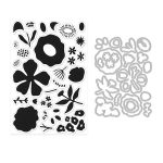 Hero Arts Hero Arts Abstract Floral Stamp & Cut