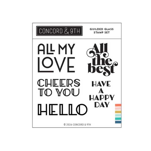 Concord &amp; 9th Gilded Glass Stamp Set