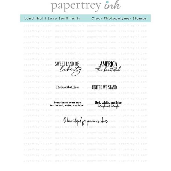 Papertrey Ink Land That I Love Sentiments Stamp