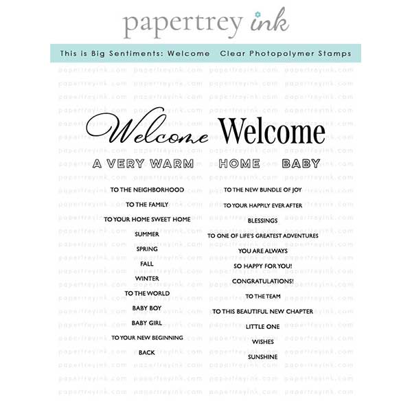 Papetrey Ink This is Big Sentiments: Welcome Stamp