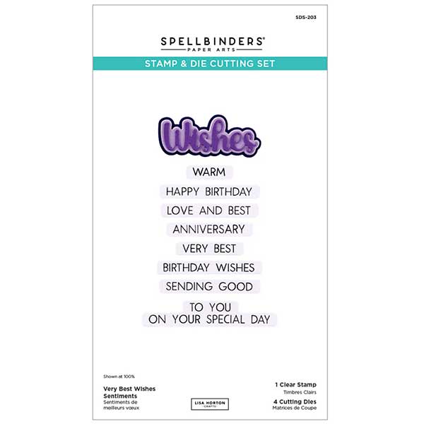 Spellbinders Very Best Wishes Set by Lisa Horton <span style="color:red;">Reserve–coming soon</span>