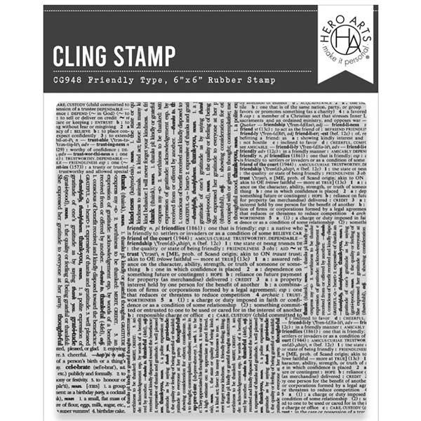 Hero Arts Friendly Type Cling Stamp