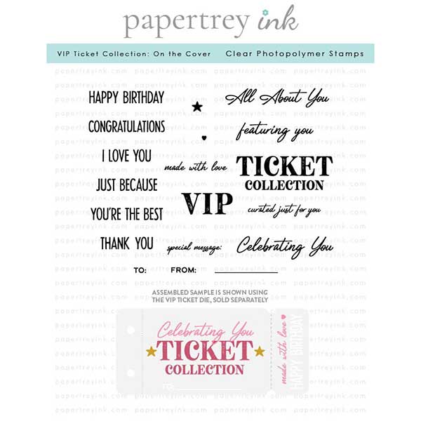 Papertrey Ink VIP Ticket Collection: On the Cover Stamp