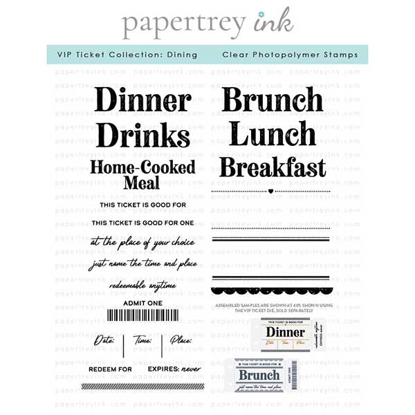 Papertrey Ink VIP Ticket Collection: Dining Stamp