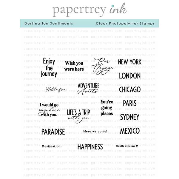 Papertrey Ink Destination Sentiments Stamp