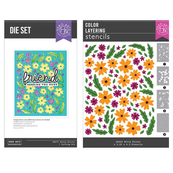 Hero Arts Bitty Floral Bundle Die &amp; Stencil Bundle