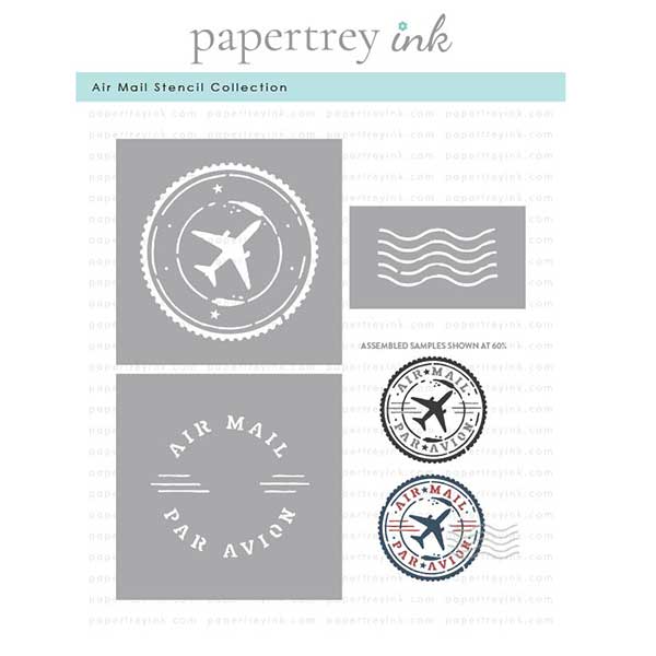 Papertrey Ink Air Mail Stencil Collection