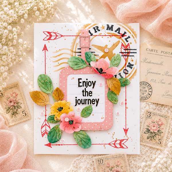 Papertrey Ink Build-A-Luggage Tag Stencil Collection