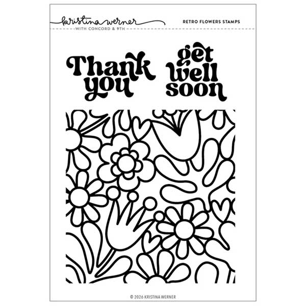 Concord &amp; 9th - Kristina Werner Retro Flowers Stamp