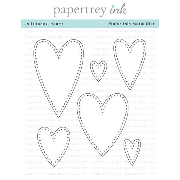 Papertrey Ink In Stitches: Hearts Dies