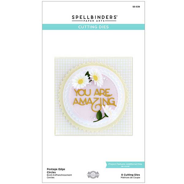 Spellbinders Postage Edge Circles Etched Dies