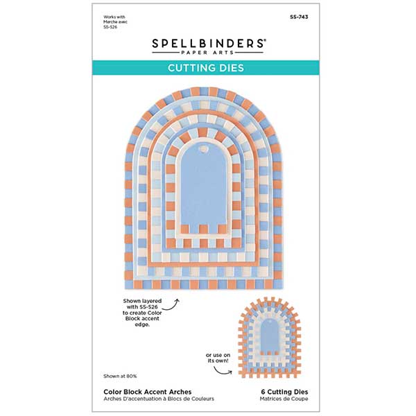 Spellbinders Color Block Accent Arches Etched Dies