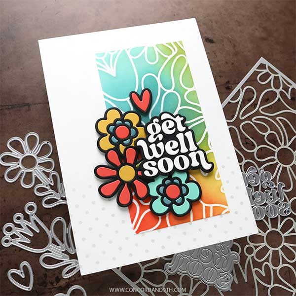Concord &amp; 9th - Kristina Werner Retro Flowers Stamp