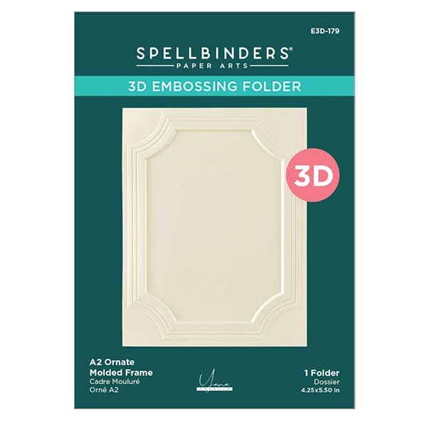 Spellbinders A2 Ornate Molded Frame 3D Embossing Folder