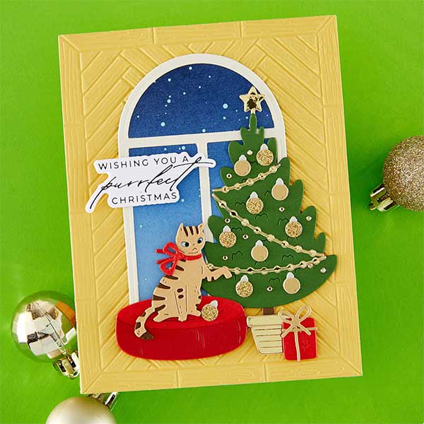 Spellbinders A2 Herringbone Decor 3D Embossing Folder