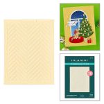 Spellbinders A2 Herringbone Decor 3D Embossing Folder