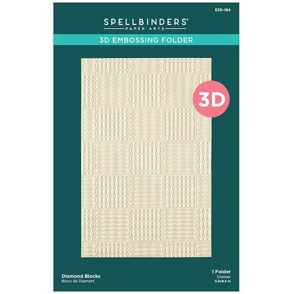 Spellbinders Diamond Blocks 3D Embossing Folder