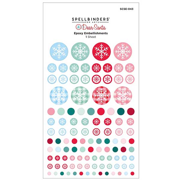 Spellbinders Dear Santa Epoxy Embellishments