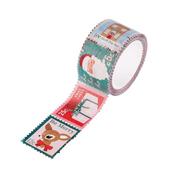 Spellbinders Washi Tape - Dear Santa Postage Stamps