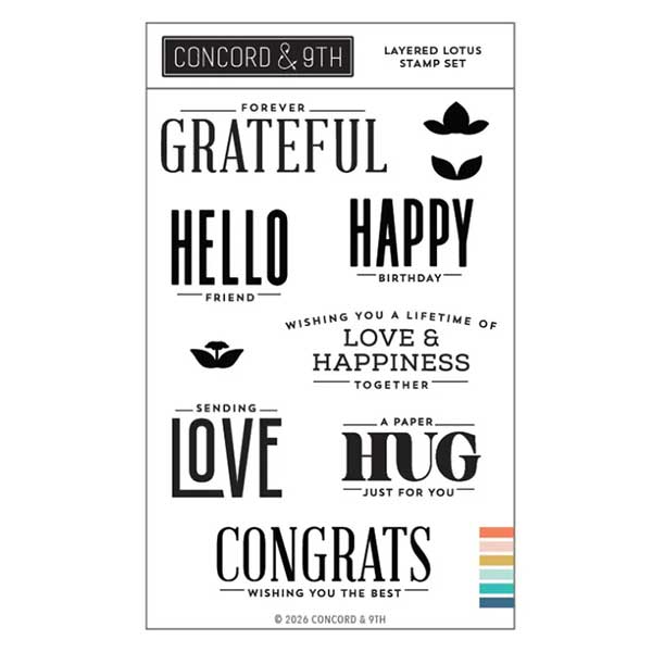 Concord &amp; 9th Layered Lotus Stamp Set