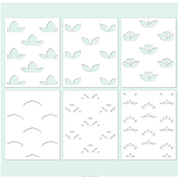 Concord &amp; 9th Layered Lotus Stencil Pack